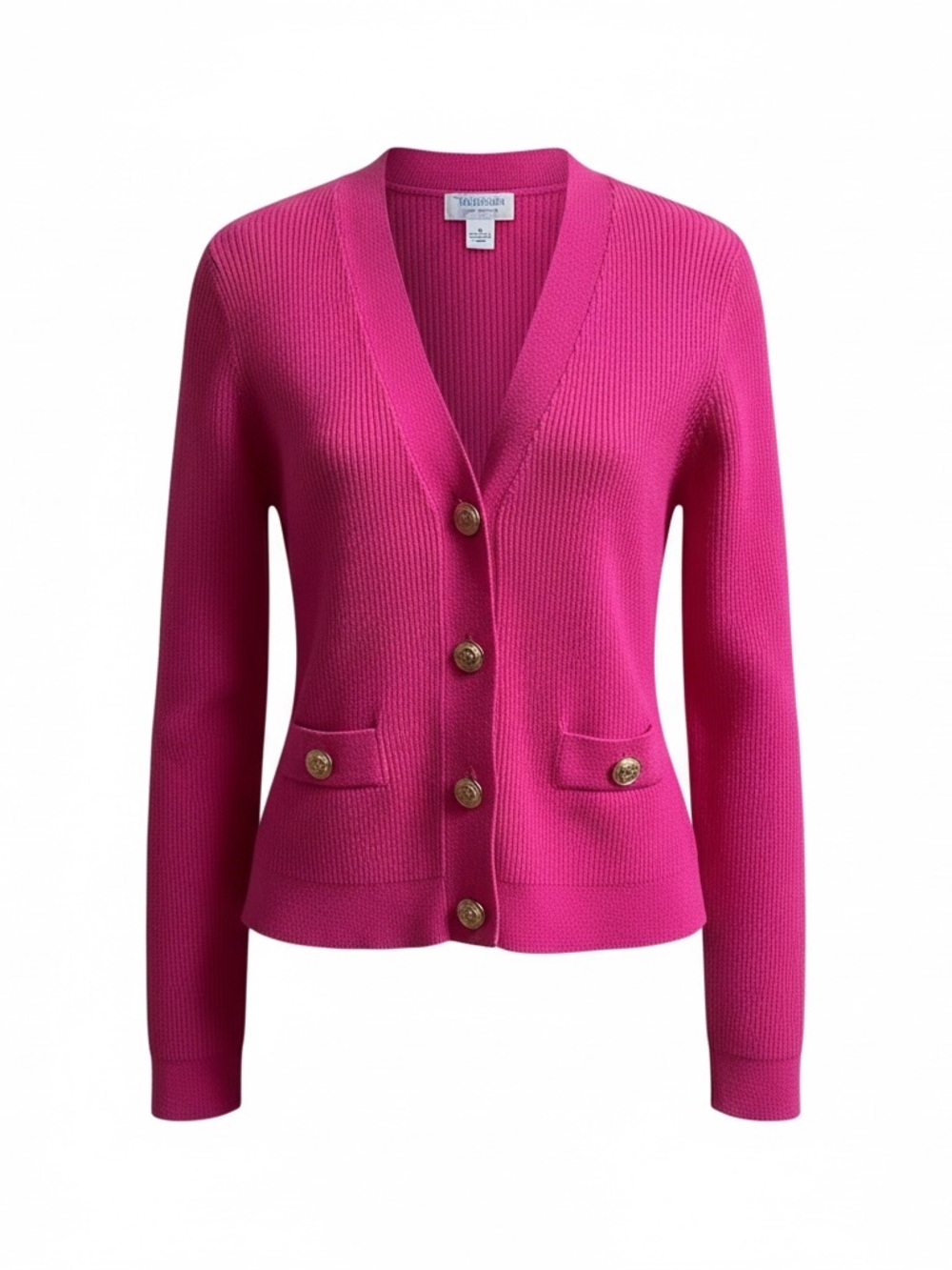 Sofia Jeans by Sofia Vergara Pink Button-Front V-Neck Cardigan Sweater M